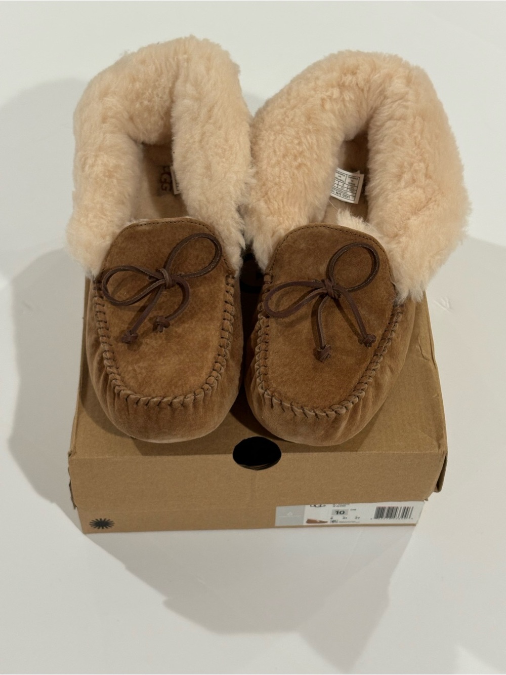 UGG Alena Moccasin Slippers in Chestnut | Size 10W